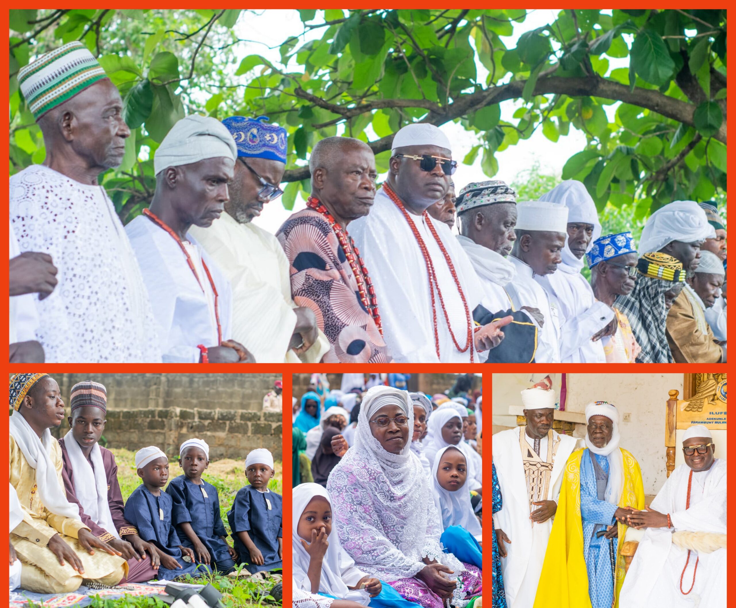 PHOTOS: Grandeur as Ekiti monarch celebrates Sallah with Muslims, spares thoughts for leaders