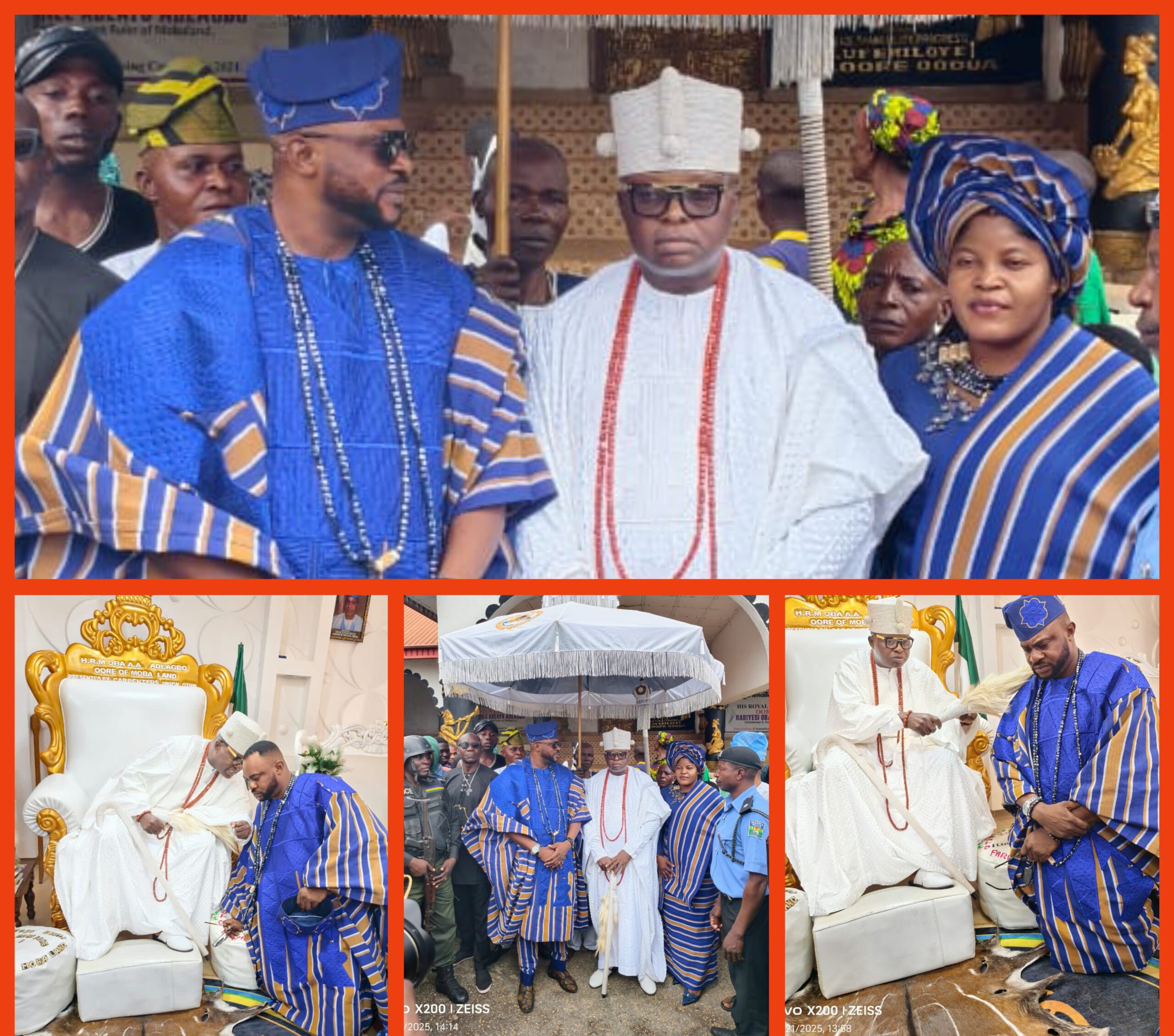 PHOTOS: Splendour of royalty as ace actor, Odunlade Adekola visits Ekiti monarch